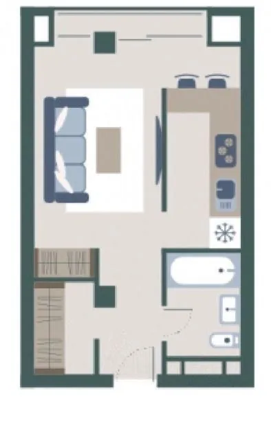 Апартаменты 31,1 м², Моравия, Сочи – фото 18
