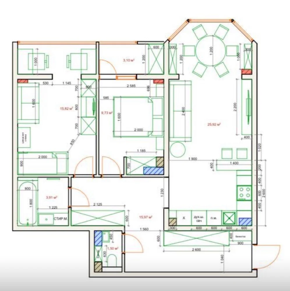 Квартира 77 м², 3-комн., Роз Дель Мар, Сочи – фото 19