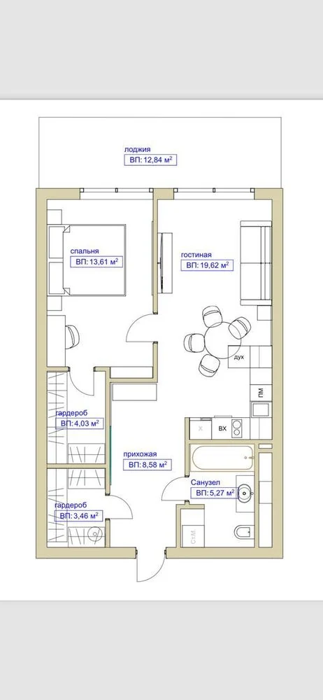 Квартира 72 м², 2-комн., Русская Ривьера, Сочи – фото 20