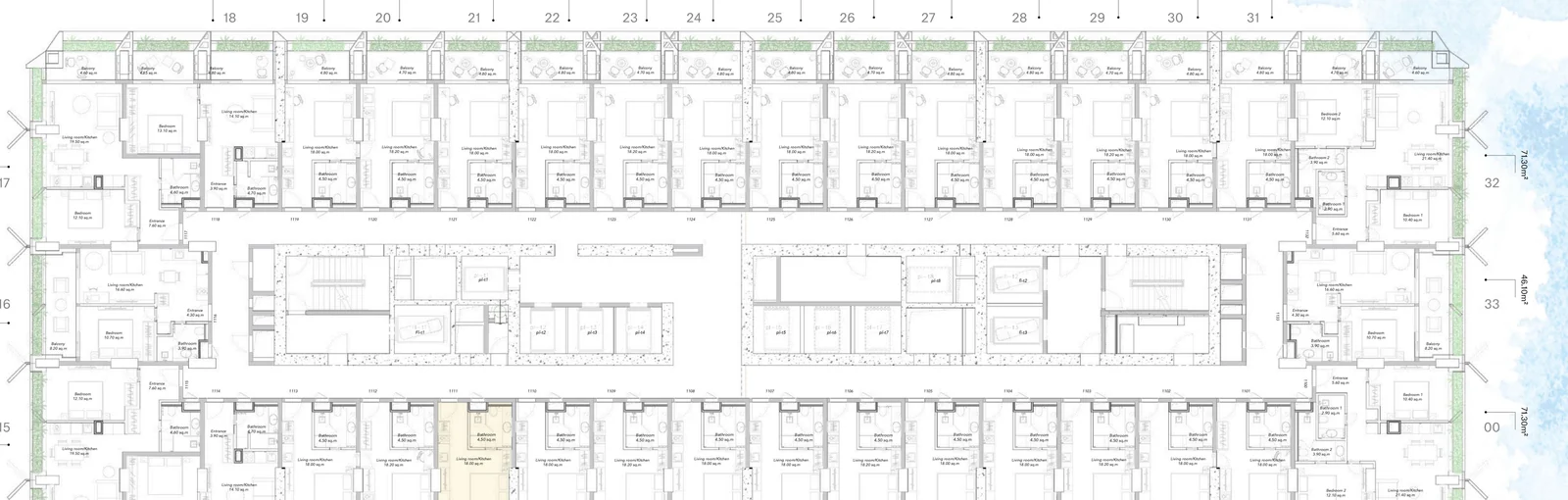 Апартаменты 28,7 м², 1-комн., Silk Towers, Батуми – фото 11